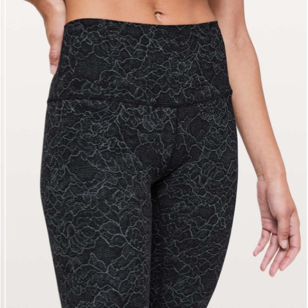 lululemon athletica Lacescape Dark Cast Black Leggings